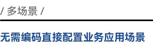 多场景无需编码直接配置业务应用场景
